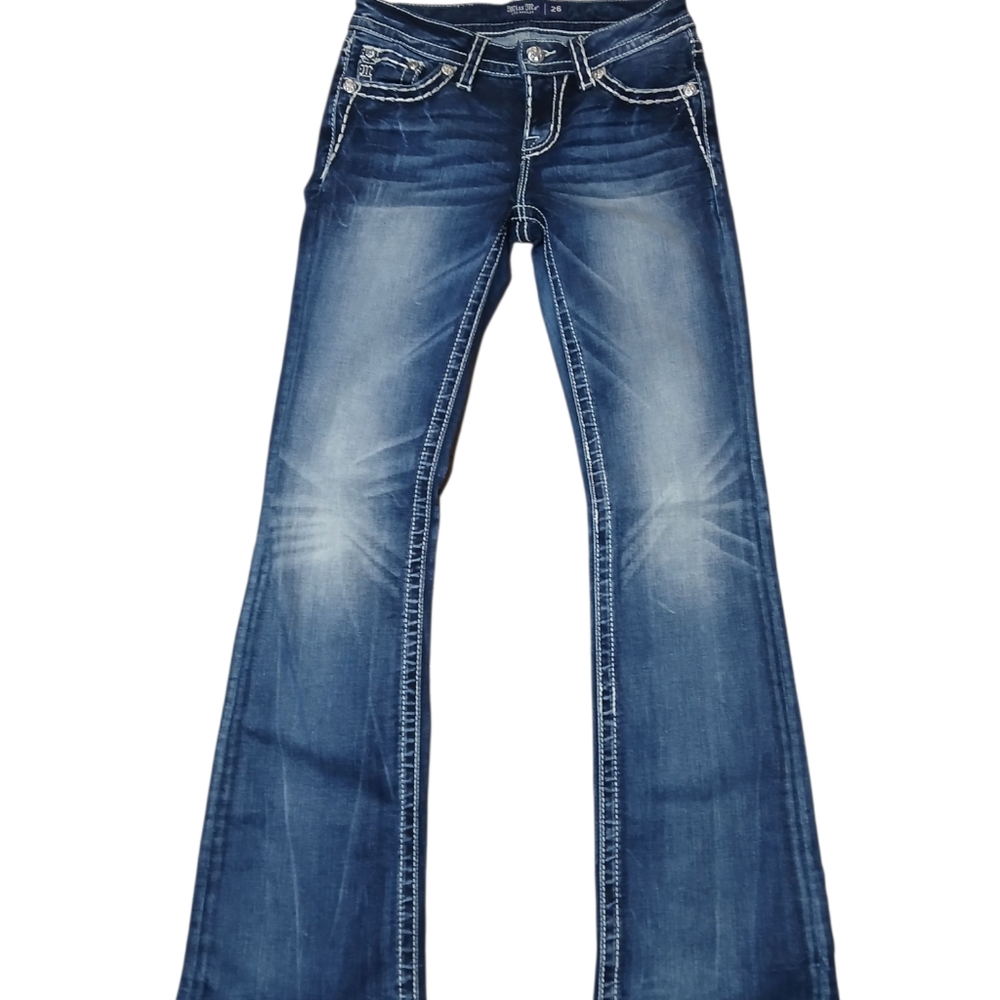 Miss Me Chloe Boot Cut Fkare Dark Wash Denjm Jeans Size 26